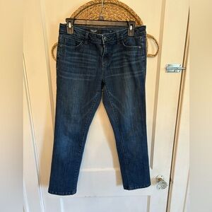 Simply Vera Vera Wang Straight Leg Capris - Dark Blue Wash